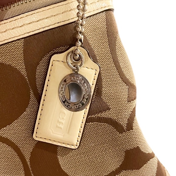 COACH Canvas Monogram Convertible Shoulder/Crossbody Bag - Picture 8 of 16